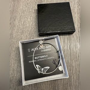 Alex & Ani Silver Butterfly Charm Bracelet - Comes in Bloomingdale Box